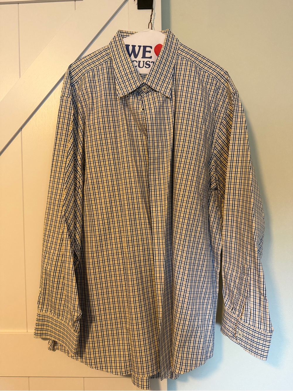 Charles Tyrwhitt Blue and Yellow Checked Dress Shirt